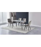 Ceramic dining table TM-100 calacatta gray black order